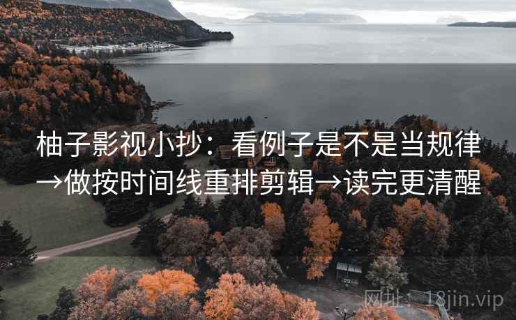 柚子影视小抄：看例子是不是当规律→做按时间线重排剪辑→读完更清醒