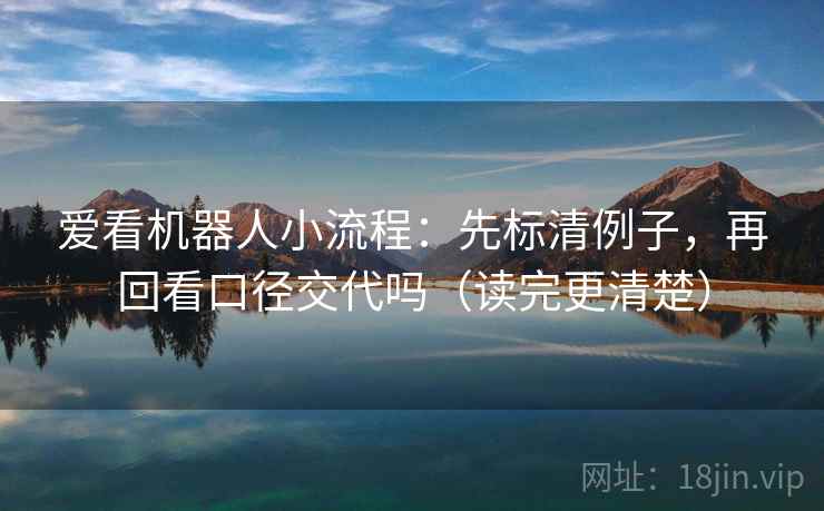 爱看机器人小流程：先标清例子，再回看口径交代吗（读完更清楚）  第2张