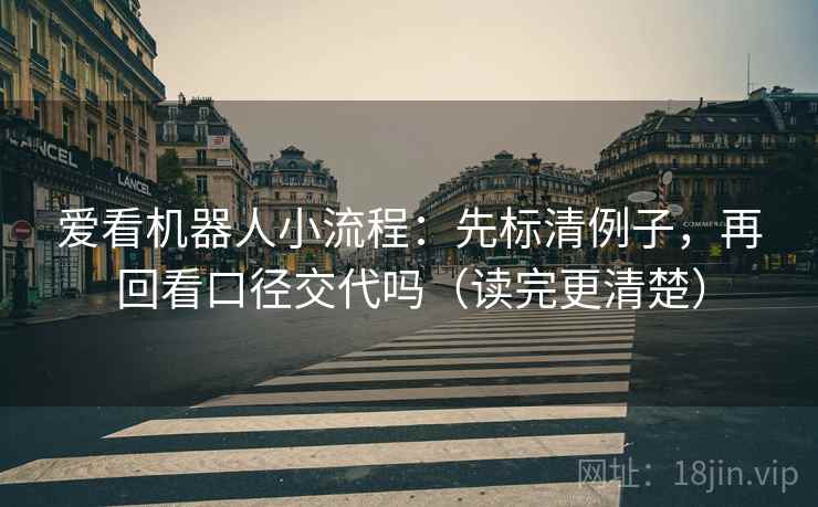 爱看机器人小流程：先标清例子，再回看口径交代吗（读完更清楚）
