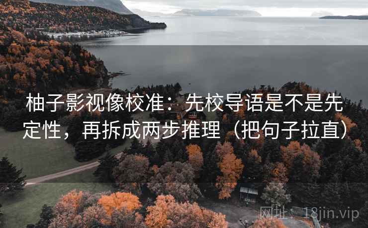柚子影视像校准：先校导语是不是先定性，再拆成两步推理（把句子拉直）  第2张
